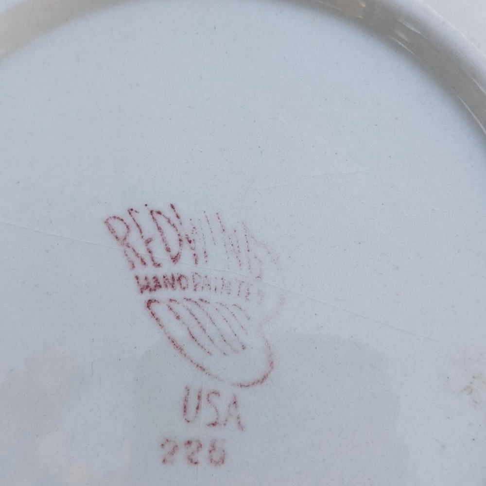 Mid Century Redwing Pottery Serving Bowl Driftwood Pattern - Picture 3 of 7